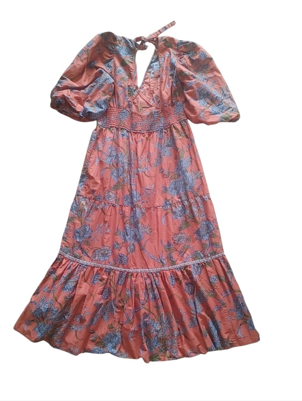 100% Cotton House of Harlow 1960 Wanda Orange Midi Dress By Nicole Ritchie - Picture 4 of 11